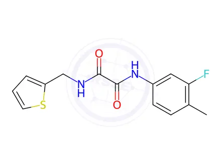 Chemical structure of N1-(3-Fluoro-4-methylphenyl)-N2-(thiophen-2-ylmethyl)oxalamide