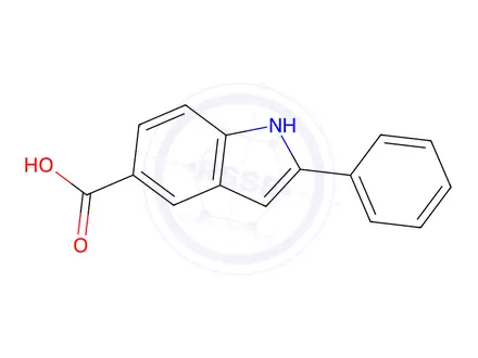 Chemical structure of 2-Phenyl-1H-indole-5-carboxylic acid