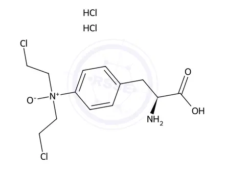 Chemical structure of rac-Melphalan N-Oxide Dihydrochloride Impurity