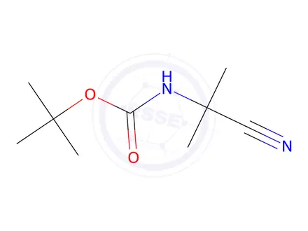 Chemical structure of tert-butyl N-(1-cyano-1-methylethyl)carbamate