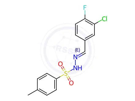 Chemical structure of N'-(3-chloro-4-fluorobenzylidene)-4-methylbenzenesulfonohydrazide