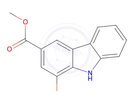 Chemical structure of 1-Methoxy-9H-carbazole-3-carboxylic acid methyl ester