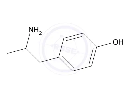 Chemical structure of Hydroxyamphetamine
