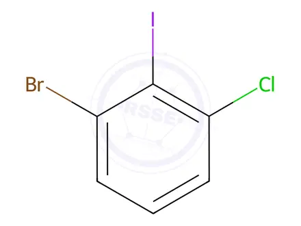 Chemical structure of 1-Bromo-3-chloro-2-iodobenzene