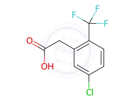 Chemical structure of 5-Chloro-2-(trifluoromethyl)phenylacetic acid