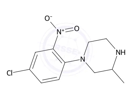 Chemical structure of 1-(4-Chloro-2-nitrophenyl)-3-methylpiperazine hydrochloride