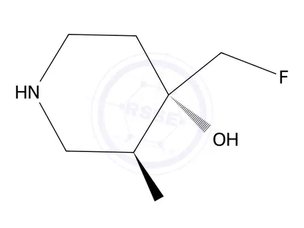 Chemical structure of Cis-3-fluoro-4-(fluoromethyl)piperidin-4-ol