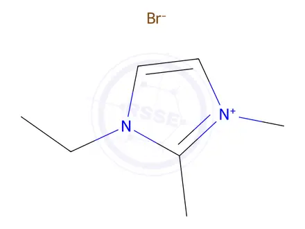 Chemical structure of 1-Ethyl-2,3-dimethyl-3-imidazolium Bromide