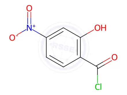 Chemical structure of Benzoyl chloride, 2-hydroxy-4-nitro-(9CI)