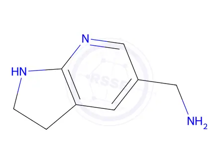 Chemical structure of 5-Aminomethyl-2,3-dihydro-7azaindoleC-(2,3-Dihydro-1H-pyrrolo[2,3-b]pyridin-5-yl)-methylamine
