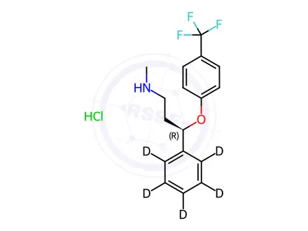 Chemical structure of (R)-Fluoxetine-d5 Hydrochloride