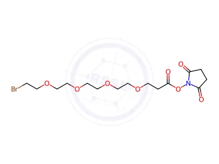 Chemical structure of Bromo-PEG4-NHS ester