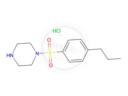 Chemical structure of 1-(4-Propylbenzenesulfonyl)piperazine hydrochloride