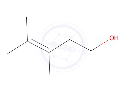 Chemical structure of 3,4-dimethylpent-3-en-1-ol