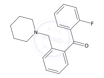 Chemical structure of (2-Fluorophenyl)(2-(piperidin-1-ylmethyl)phenyl)methanone