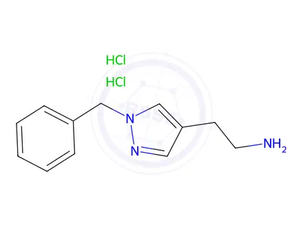 Chemical structure of 2-(1-Benzyl-1H-pyrazol-4-yl)ethan-1-amine Dihydrochloride
