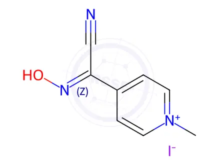 Chemical structure of 4-[CYANO(HYDROXYAMINO)METHYL]-1-METHYLPYRIDINIUM IODIDE