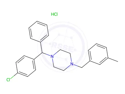 Chemical structure of Meclizine Hydrochloride