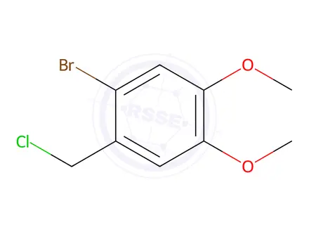 Chemical structure of 1-Bromo-2-(chloromethyl)-4,5-dimethoxybenzene