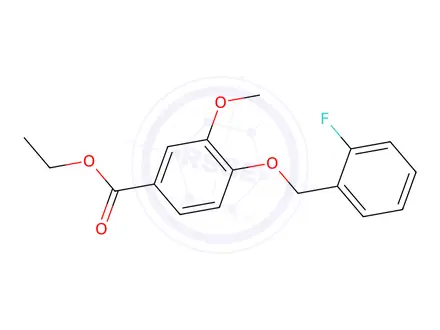 Chemical structure of Ethyl 4-((2-fluorobenzyl)oxy)-3-methoxybenzoate
