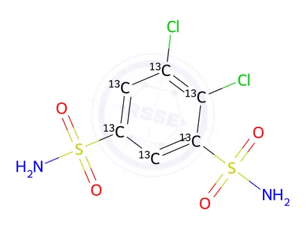 Chemical structure of Dichlorphenamide-13C6 (Diclofenamide-13C6)
