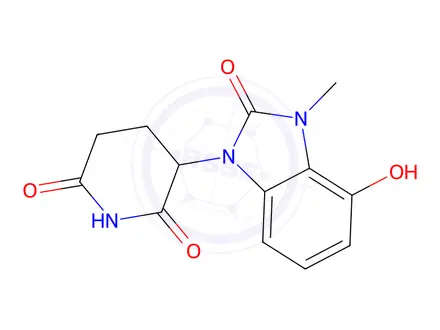 Chemical structure of 3-(4-Hydroxy-3-methyl-2-oxo-2,3-dihydro-1H-benzo[d]imidazol-1-yl)piperidine-2,6-dione
