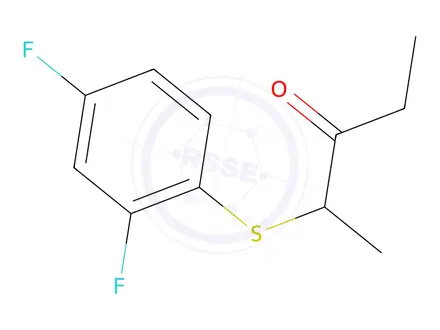 Chemical structure of 2-((2,4-Difluorophenyl)thio)pentan-3-one