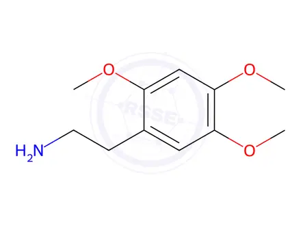 Chemical structure of 2,4,5-Trimethoxyphenylethylamine