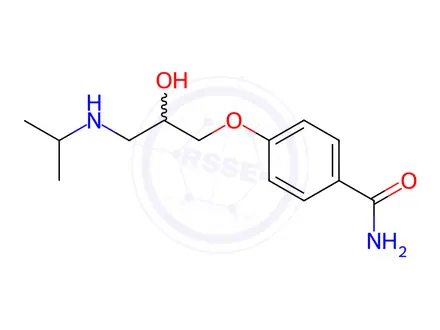 Chemical structure of 4-[2-Hydroxy-3-[(1-methylethyl)amino]propoxy]benzamide