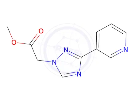 Chemical structure of Methyl 2-(3-(pyridin-3-yl)-1H-1,2,4-triazol-1-yl)acetate