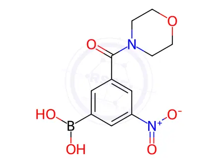 Chemical structure of 3-(Morpholine-4-carbonyl)-5-nitrophenylboronic acid
