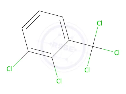 Chemical structure of alpha,alpha,alpha,ar,ar-pentachlorotoluene