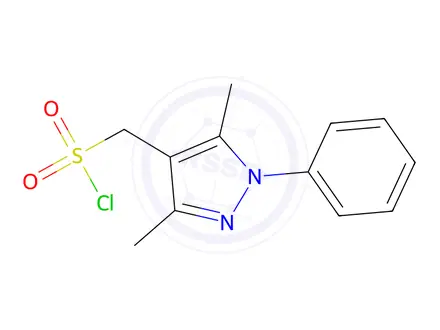 Chemical structure of (3,5-Dimethyl-1-phenyl-1h-pyrazol-4-yl)methanesulfonyl chloride