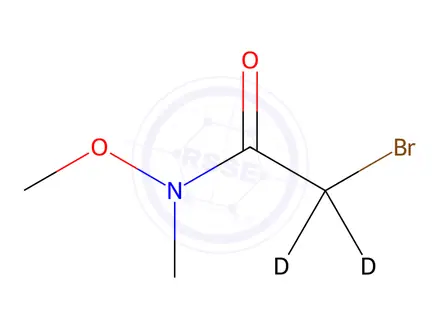 Chemical structure of 2-bromo-N-methoxy-N-methyl(D2)acetamide