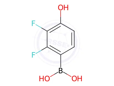 Chemical structure of (2,3-difluoro-4-hydroxyphenyl)boronic acid