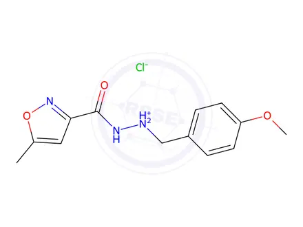 Chemical structure of N'-(4-Methoxybenzyl)-5-methylisoxazole-3-carbohydrazide hydrochloride