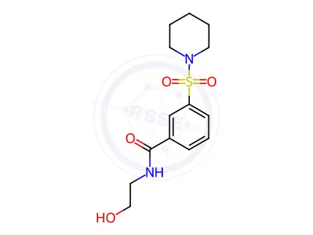 Chemical structure of N-(2-Hydroxyethyl)-3-(piperidine-1-sulfonyl)benzamide