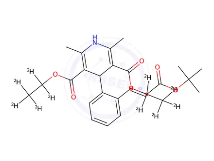 Chemical structure of Lacidipine-d10
