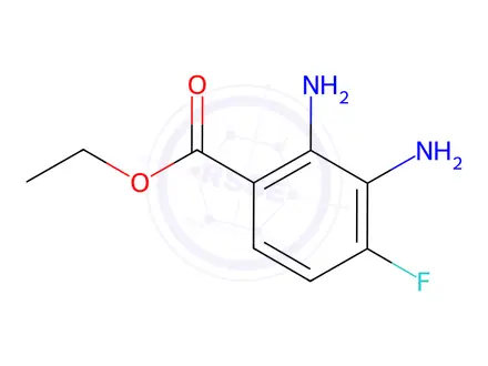 Chemical structure of Benzoic acid, 2,3-diamino-4-fluoro-, ethyl ester