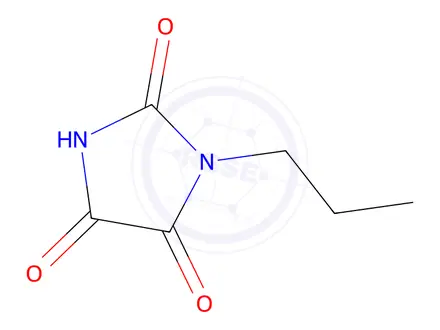 Chemical structure of 1-propylimidazolidine-2,4,5-trione