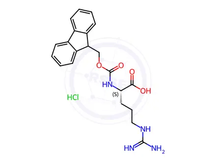 Chemical structure of Fmoc-Arg-OH.HCl