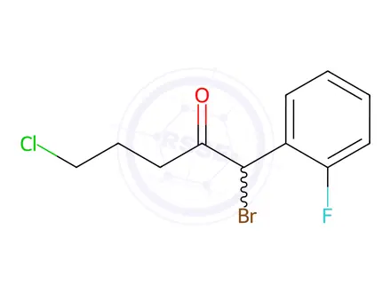 Chemical structure of Prasugrel Impurity (1-Bromo-5-chloro-1-(2-fluorophenyl)pentan-2-one)