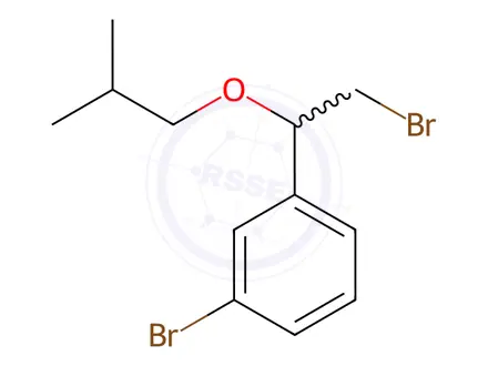 Chemical structure of 1-Bromo-3-(2-bromo-1-isobutoxyethyl)benzene