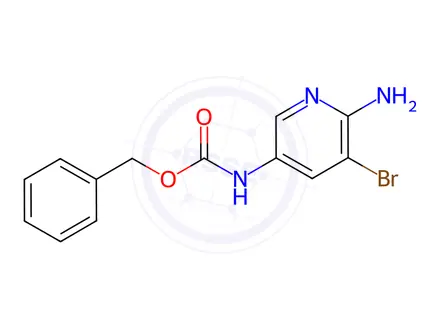 Chemical structure of BENZYL (6-AMINO-5-BROMOPYRIDIN-3-YL)CARBAMATE