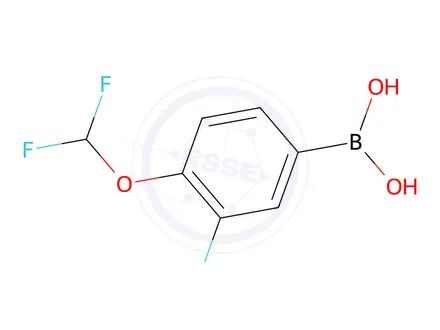 Chemical structure of 4-(Difluoromethoxy)-3-fluorophenylboronic Acid