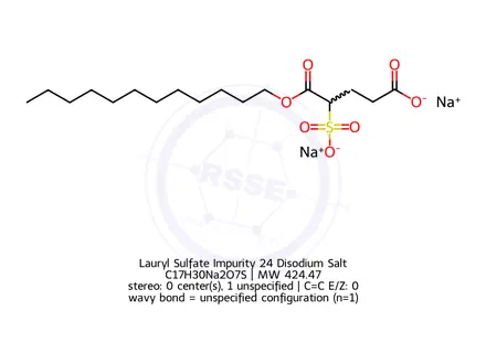 Chemical structure of Lauryl Sulfate Impurity 24 Disodium Salt