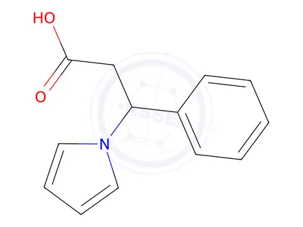 Chemical structure of 3-phenyl-3-(1H-pyrrol-1-yl)propanoic Acid