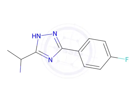Chemical structure of 1-(3-(4-Fluorophenyl)-1H-1,2,4-triazol-5-yl)ethanamine