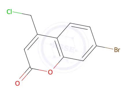 Chemical structure of 7-Bromo-4-(chloromethyl)-2H-1-benzopyran-2-one