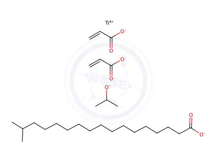 Chemical structure of bis(acrylato-O)(isooctadecanoato-O)(propan-2-olato)titanium